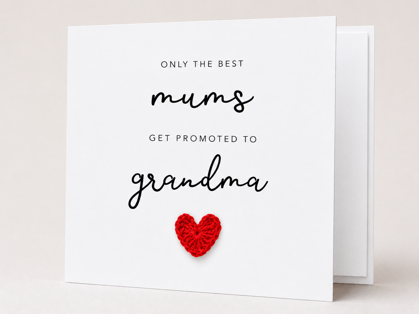 Mum to Grandma Crochet Pregnancy Announcement Card