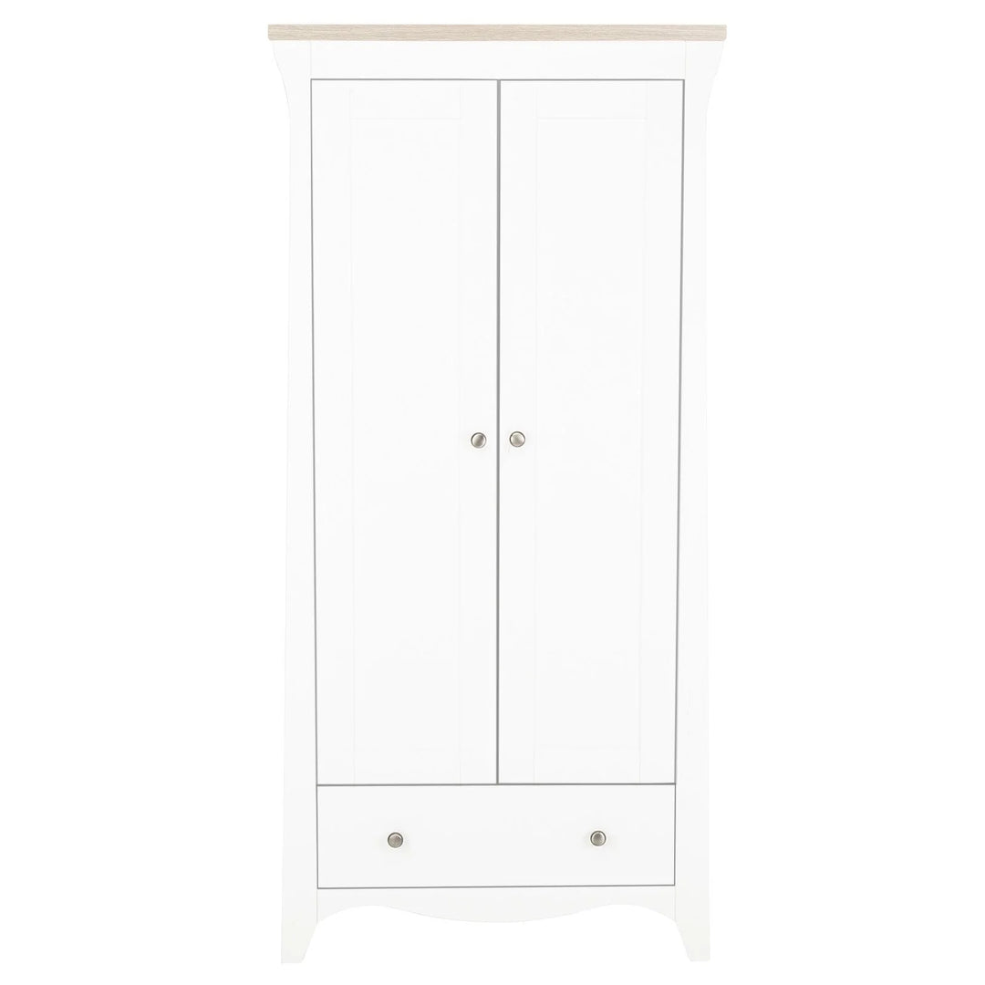 Cuddleco Clara 2 Door Double Wardrobe - White & Ash