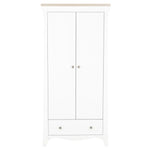 CuddleCo Clara 2 Door Double Wardrobe - White & Ash