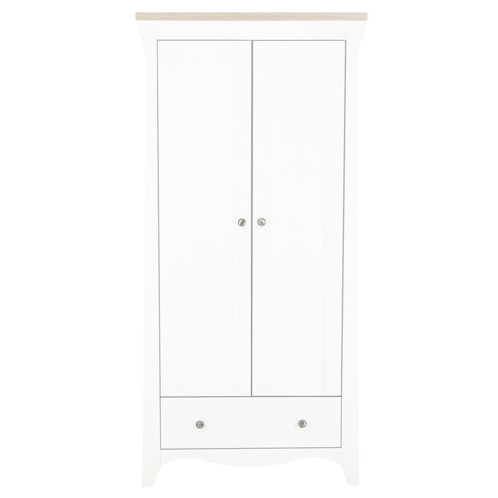 Cuddleco Clara 2 Door Double Wardrobe - White & Ash