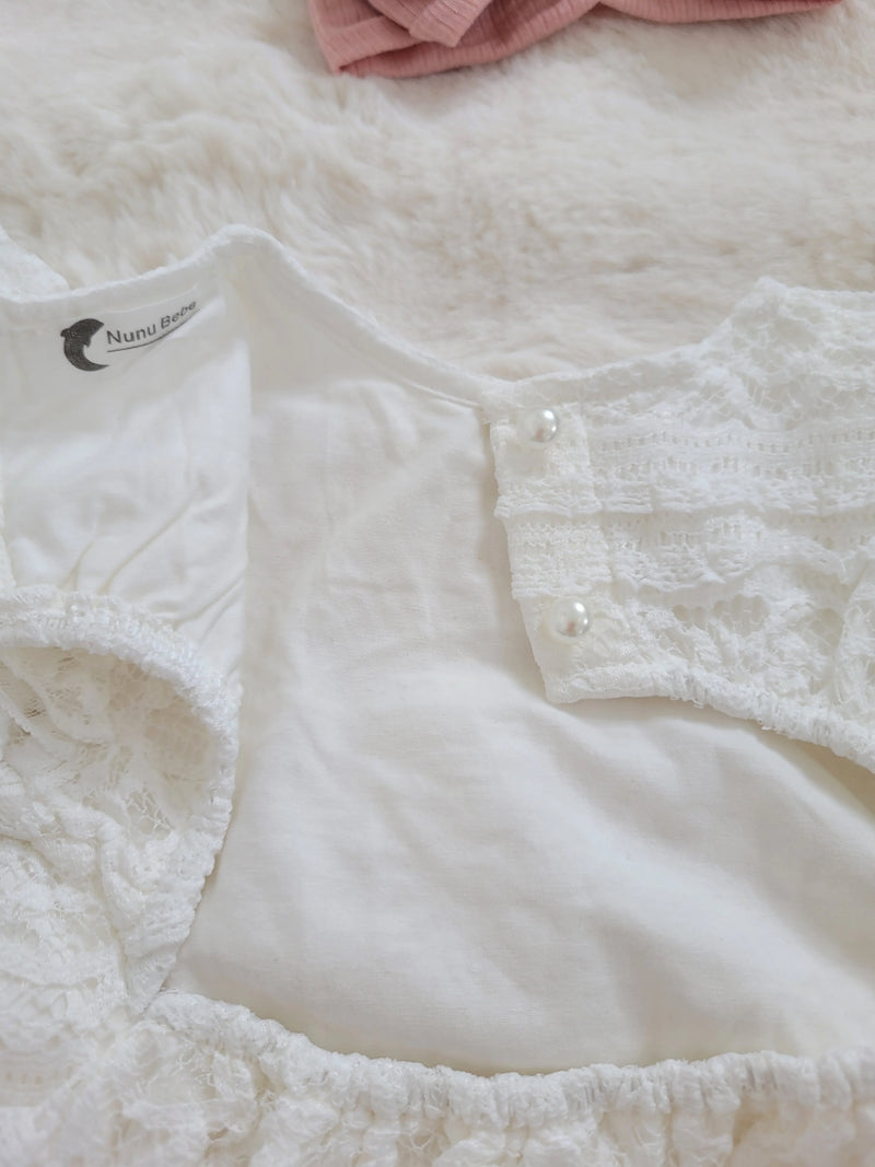 Nunubebe Pearl Premium Lace Romper