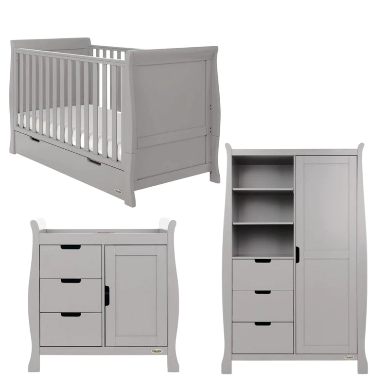 Obaby Stamford Classic 3 Piece Room Set - Warm Grey