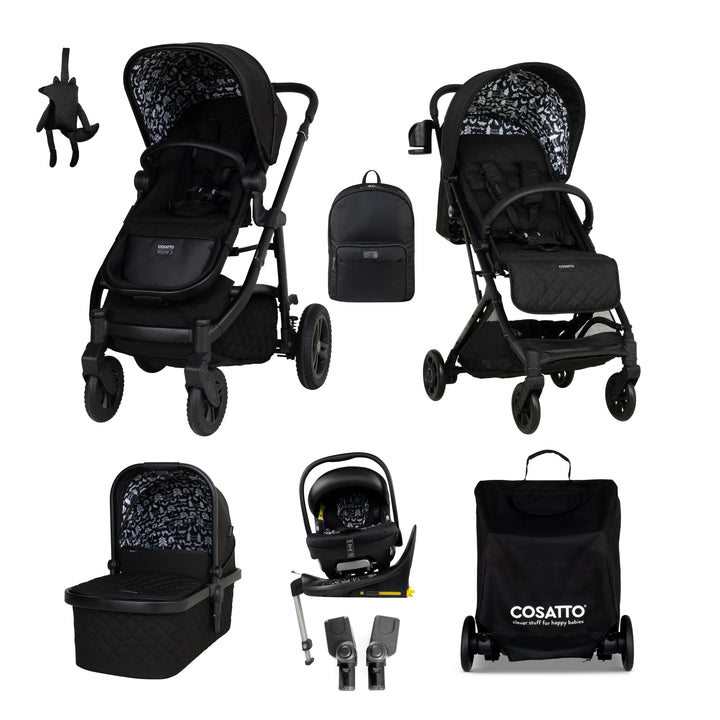 Cosatto Wow 3 Summer Stroller Bundle - Silhouette