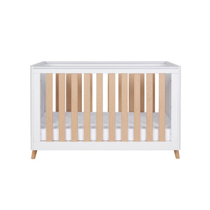 Tutti Bambini Fika Mini Cot Bed - White & Light Oak