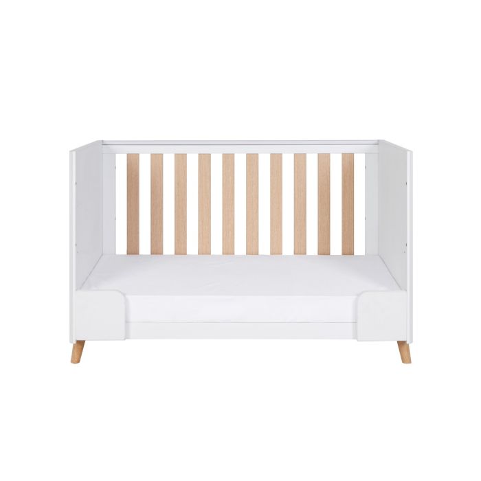 Tutti Bambini Fika Mini Cot Bed - White & Light Oak