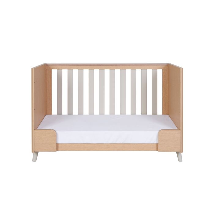 Tutti Bambini Fika Mini Cot Bed - Light Oak & White Sand