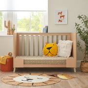 Tutti Bambini Fika Mini Cot Bed - Light Oak & White Sand