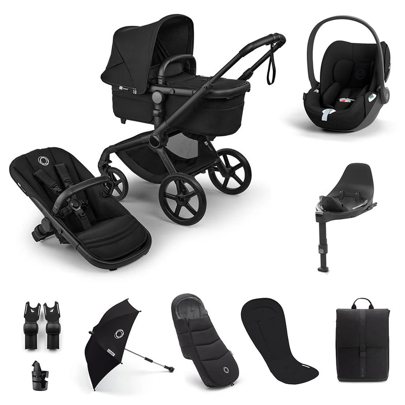 Bugaboo Fox 5 Renew Ultimate Inc Cloud T + 360 Isofix Base Travel System - Heritage Black