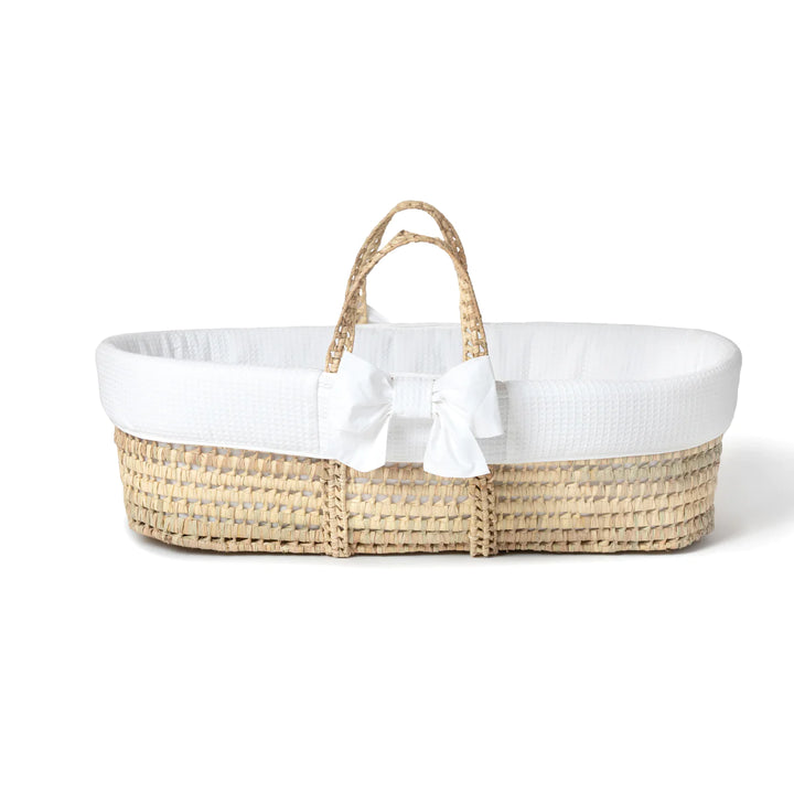 Clair De Lune 80th Anniversary Chelsea Palm Moses Basket - White