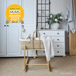 Clair De Lune Organic Palm Moses Basket - Natural Cream