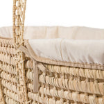 Clair De Lune Organic Palm Moses Basket - Natural Cream