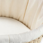 Clair De Lune Organic Palm Moses Basket - Natural Cream
