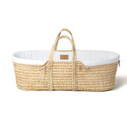 Claire De Lune Organic Palm Moses Basket - White