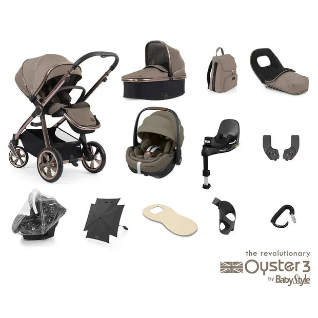 Babystyle Oyster3 Ultimate Package Bundle - Mink/Pebble 360 Pro Truffle