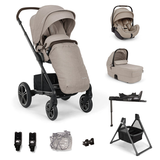 Nuna MIXX next, Arra Flex + Base Curv Travel System Bundle - Chateau + FREE Carrycot Stand Worth £130!