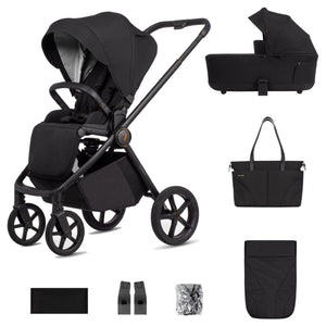 Venicci Claro2 8 Piece Pram, Pushchair + Accessories - Noir
