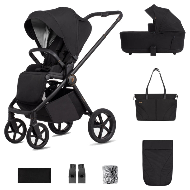 Venicci Claro2 8 Piece Pram, Pushchair + Accessories - Noir