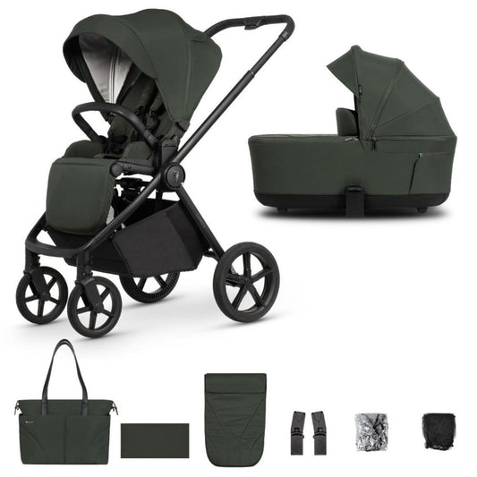 Venicci Claro2 8 Piece Pram, Pushchair + Accessories - Forest