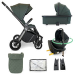 My Babiie MB450i 3in1 Travel System with Rotating Car Seat + Base - Forest Green