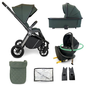 My Babiie MB450i 3in1 Travel System with Rotating Car Seat + Base - Forest Green