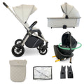 My Babiie MB450i 3in1 Travel System with Rotating Car Seat + Base - Ivory