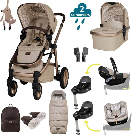 Cosatto Wow 3 Family All Stage Duo Base All Seasons Bundle - Whisper