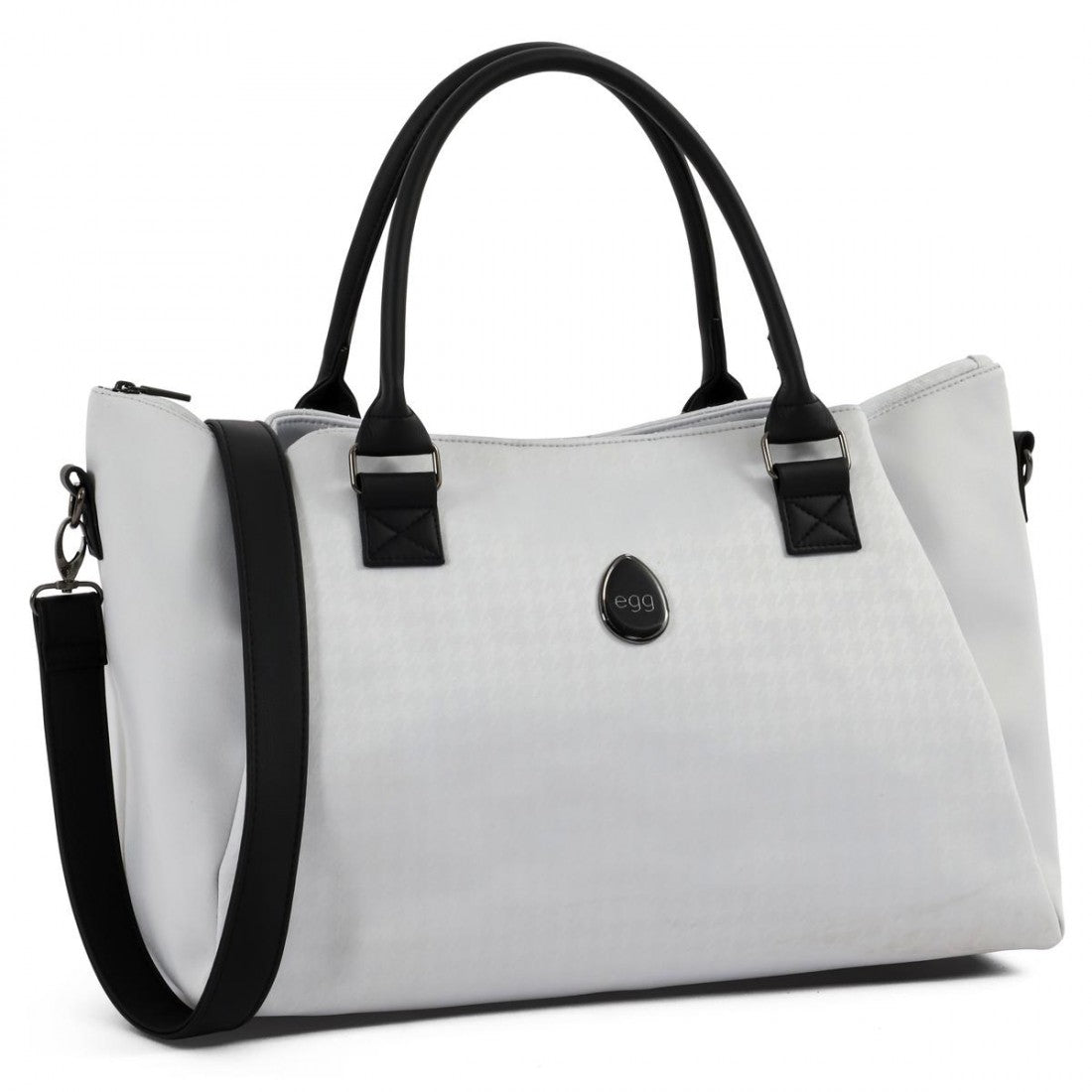 egg3 Overnight Bag - Houndstooth Silver