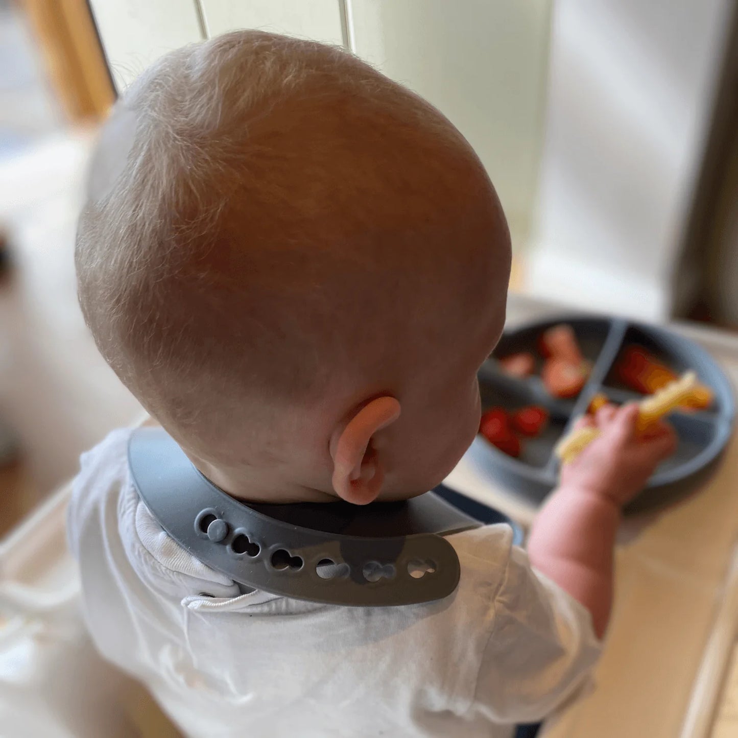 Cheeky Chompers Silicone Feeding Bibs - Inky Blue 2 Pack