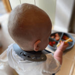 Cheeky Chompers Silicone Feeding Bibs - Inky Blue 2 Pack