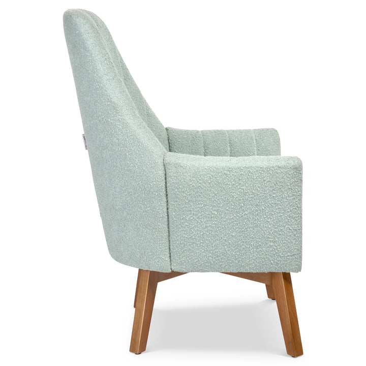 Tutti Bambini Jonah Luxe Rocking Chair & Foot Stool - Boucle Ocean Stone