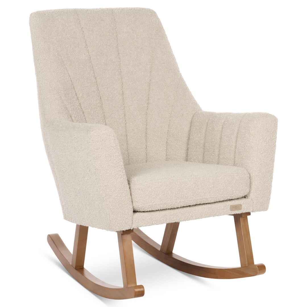 Tutti Bambini Jonah Luxe Rocking Chair & Foot Stool - Boucle Mushroom