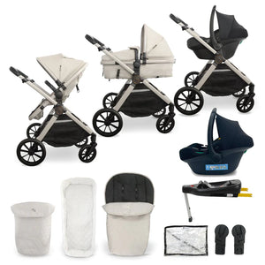 My Babiie MB220 3in1 + Base Travel System - Ivory
