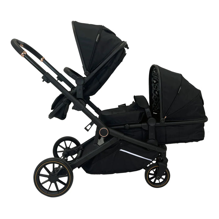 My Babiie MB33 Dani Dyer Black Leopard Tandem Pushchair