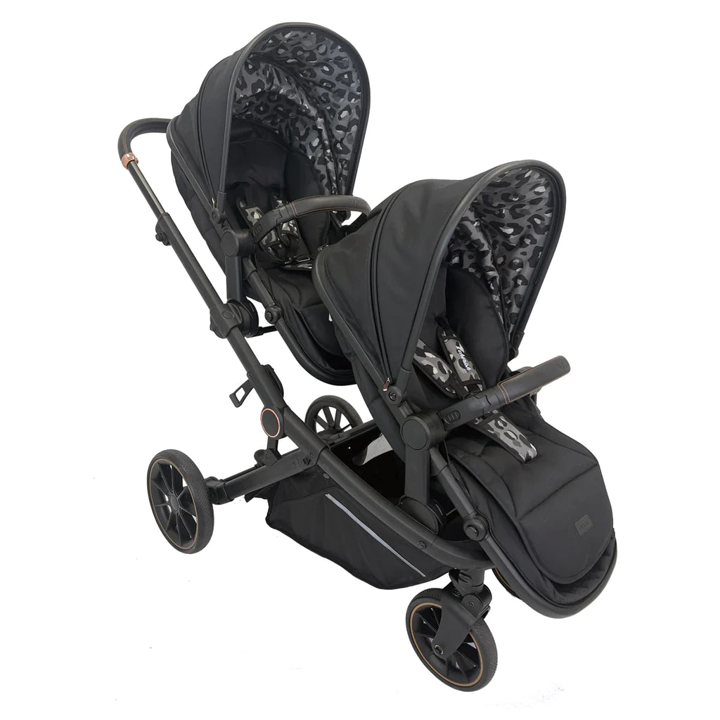 My Babiie MB33 Dani Dyer Black Leopard Tandem Pushchair