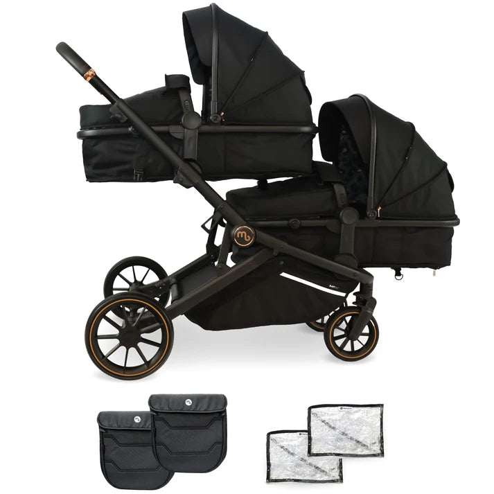 My Babiie MB33 Dani Dyer Black Leopard Tandem Pushchair
