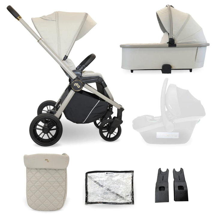 EX DISPLAY My Babiie MB450 2-in-1 Pushchair & Carrycot - Ivory