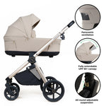 My Babiie MB450 Luxe Travel System - Feather