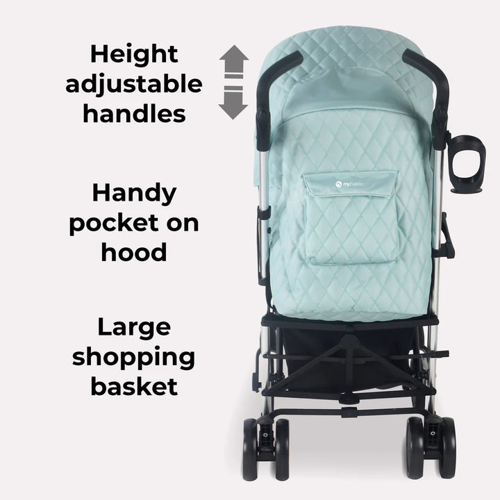 My Babiie MB51 Stroller - Quilted Aqua