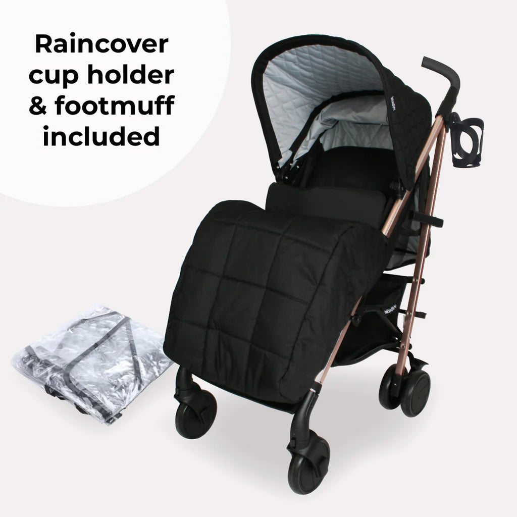 My Babiie MB51 Plus Stroller - Quilted Black