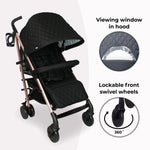 My Babiie MB51 Plus Stroller - Quilted Black