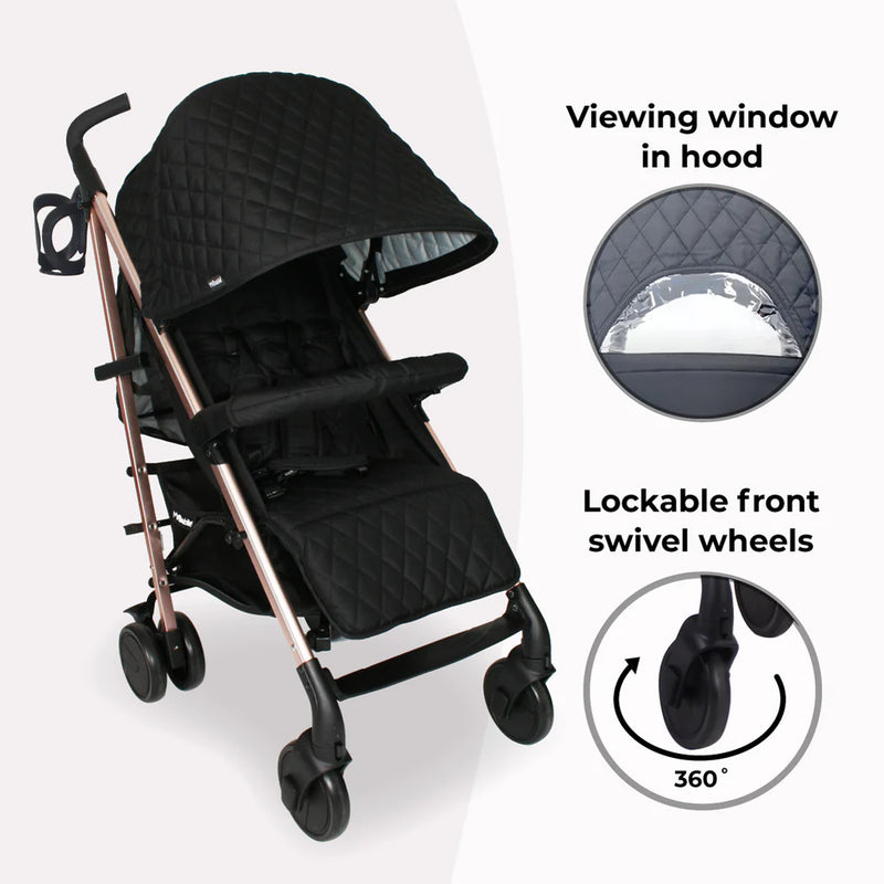 My Babiie MB51 Plus Stroller - Quilted Black