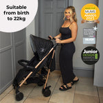 My Babiie MB51 Plus Stroller - Quilted Black