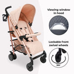 My Babiie MB51 Plus Stroller - Rose Gold Blush