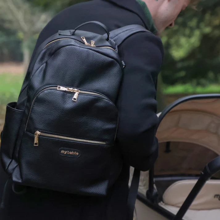 My Babiie Backpack Pro Changing Bag - Black/Gold