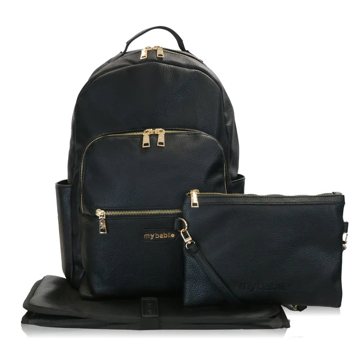 My Babiie Backpack Pro Changing Bag - Black/Gold