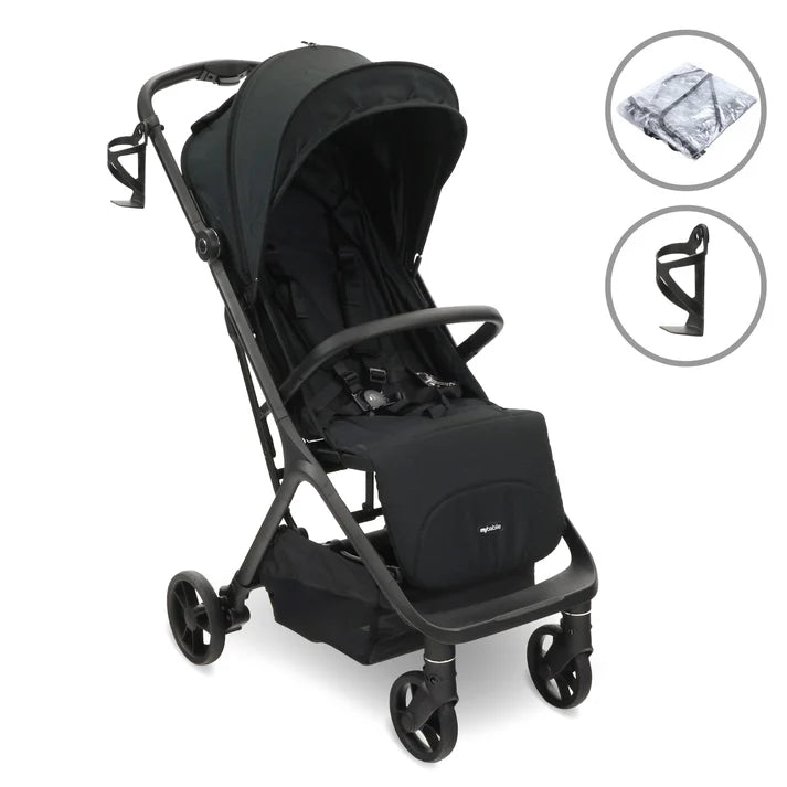 My Babiie MBX7 Plus Auto-Fold Stroller - Black