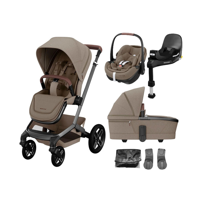 Maxi-Cosi Fame 6 Piece Travel System - Twillic Truffle/Black