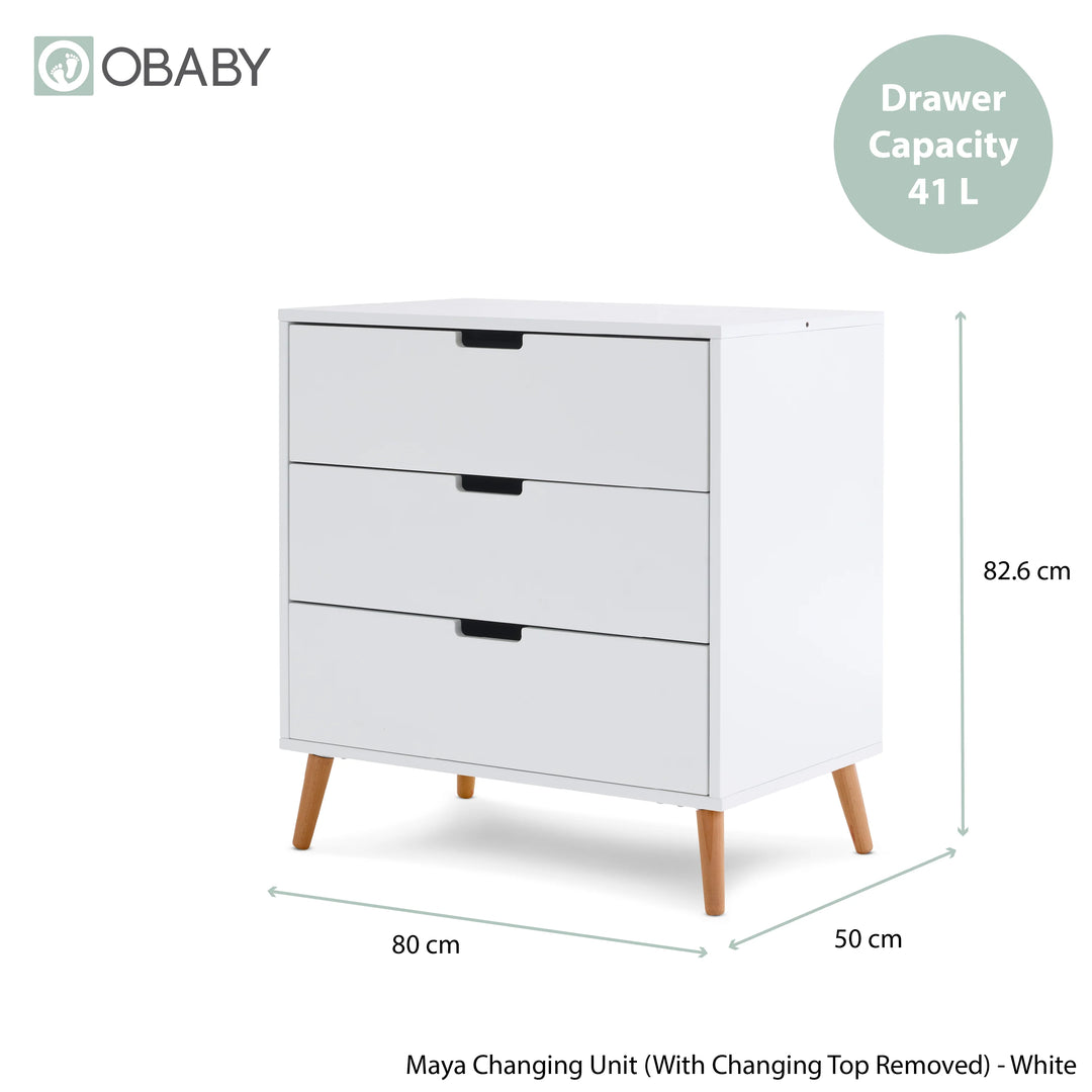 Obaby Maya 2 Piece Room Set - White/Natural