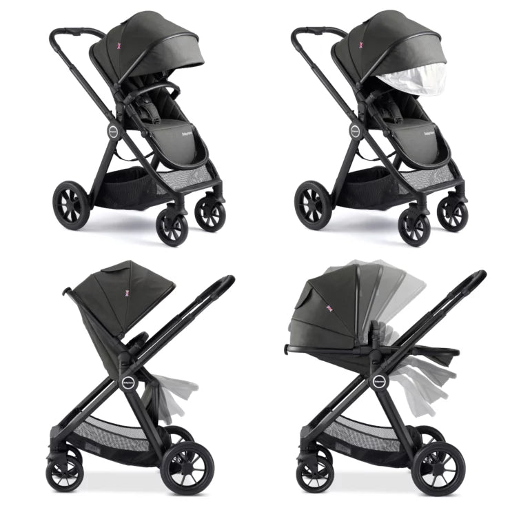 Babymore Memore V2 Travel System 13 Piece Pecan i-Size – Black