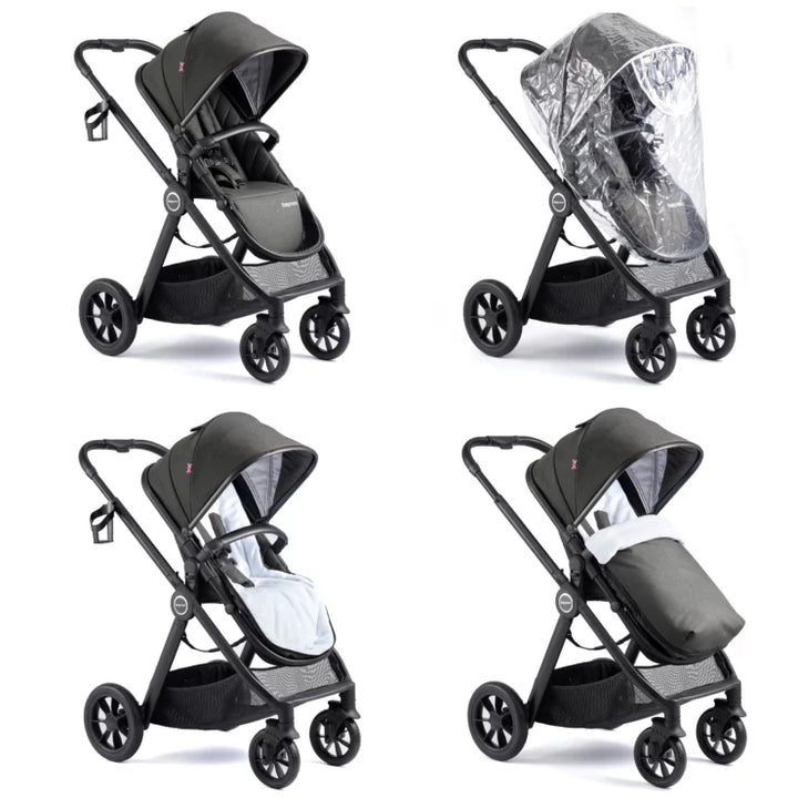 Babymore Memore V2 Travel System 13 Piece Pecan i-Size – Black